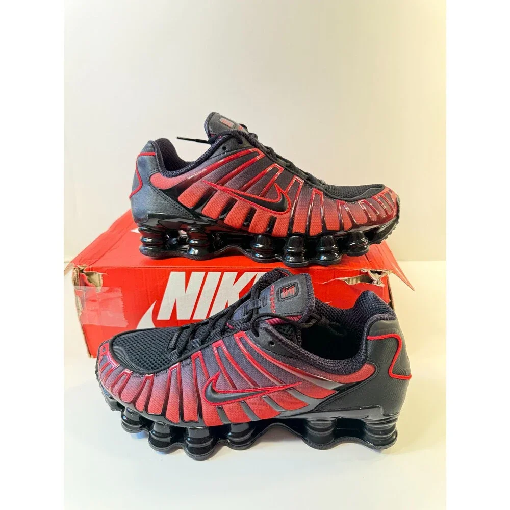 Nike Shox TL Sneakers Black Red US 9 Mens 10.5 Womens